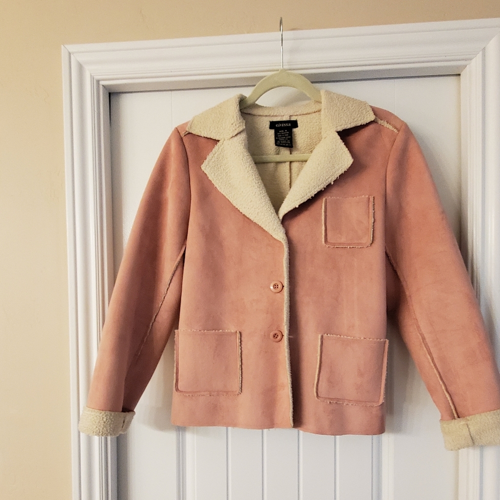 Suede & Sherpa Pink Jacket